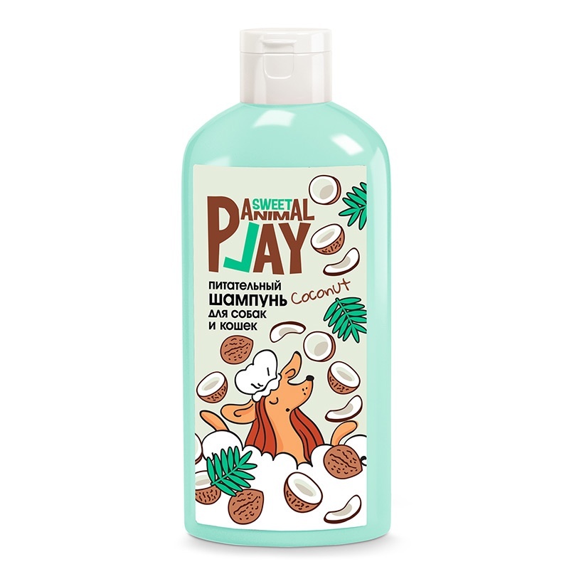 Энимал Плей Шампунь Взрывной кокос питательный для собак и кошек, 300 мл АР05-00930
