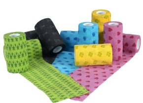 Бинт VitaVet (бандаж) самофикс цветной 7,5 см х 4,5 м (12 шт/уп)