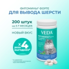 Фитомины ФОРТЕ д/ВЫВОДА шерсти,  200 таб (кор/30 шт)