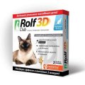 РольфКлуб 3D Капли для кошек  3 ПИП до 4 кг от блох и клещей R442
