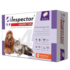 ИНСПЕКТОР Квадро Таблетки для кошек и собак 8-16 кг, 4 таб I403