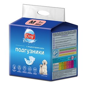 КЛИНИ Подгузники для собак и кошек М 5-10 кг, №9