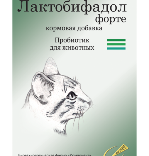 Лактобифадол Форте для собак и кошек с биоволокнами, 40 г