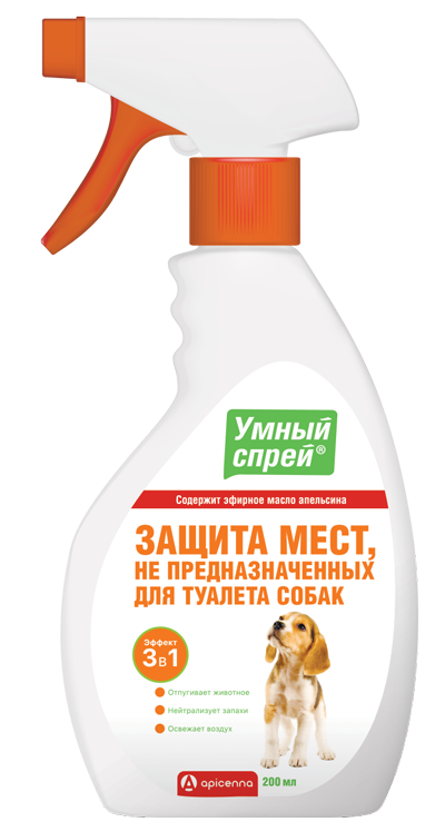Умный спрей защита мест, не предназн. для туалета собак, 200 мл