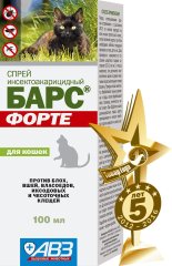 Барс Форте спрей для кошек, 100 мл