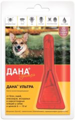 ДАНА УЛЬТРА Капли для собак и щенков 5-10 кг, 1*0.8 мл