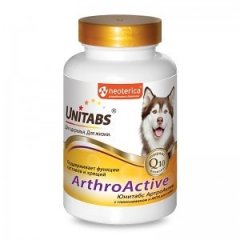 ЮНИТАБС Витамины для собак, 100 таблеток ArthroActive с глюкозамином и МСМ